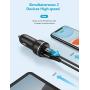 YEONPHOM Fast USB C Car Charger Compatible for iPhone 11 Pro Max/11 Pro/11/XS MAX/XS/XR/X/8 Plus/8/SE/iPad Mini/Air,36W Dual Port QC3.0 Type C PD Car Charger Adapter with 6ft USB C to Lightning Cable