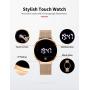 Donia Mens LED Watch Touch Screen Digital Display Electronic Watch Casual Fashion Analog Quartz Waterproof Unisex Watch