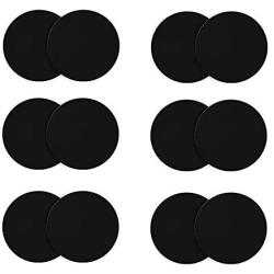 Ozgoe Happy Bell (12 Pack) Mini Mount Metal Plate with Adhesive for Collapsible Grip & Magnetic Phone Car Mount Holder Cradle (Compatible with Magnetic Mounts),Black