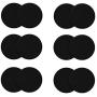 Ozgoe Happy Bell (12 Pack) Mini Mount Metal Plate with Adhesive for Collapsible Grip & Magnetic Phone Car Mount Holder Cradle (Compatible with Magnetic Mounts),Black