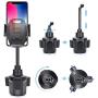 Car Cup Holder Phone Mount，Adjustable Automobile Cup Holder Smart Phone Cradle Car Mount with a Flexible Long Neck Compatible for Cell Phones iPhone Xs Max/X/8/7 Plus/Galaxy and All Smartphones