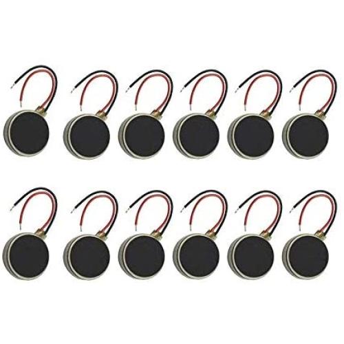 QMseller 12pcs DC3V/0.1A 1.5V/0.05A 10x2.7mm Coin Mobile Phone Vibration Motor