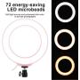 LED Video Light 72pcs LED 3 Color Lighting Mode Adjustable USB Port Ring Fill Light PULUZ PU378F 2835