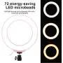 LED Video Light 72pcs LED 3 Color Lighting Mode Adjustable USB Port Ring Fill Light PULUZ PU378F 2835