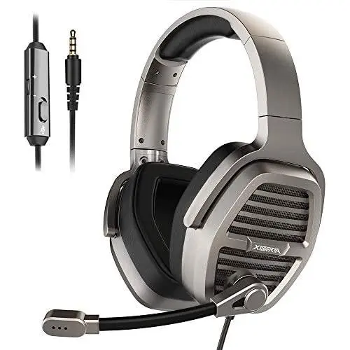 XIBERIA V21 3.5mm Silver Gaming Headset, Over-Ear Stereo Gaming Headphones with Uni-Directional Microphone for PC, Computer, Laptop, PS4, Xbox One, Nintendo Switch, Mac, iPad XIBERIA V21 3.5mm Silver Gaming Headset, Over-Ear Stereo Gaming Headphones with Uni-Directional Microphone for PC, Computer, Laptop, PS4, Xbox One, Nintendo Switch, Mac, iPad