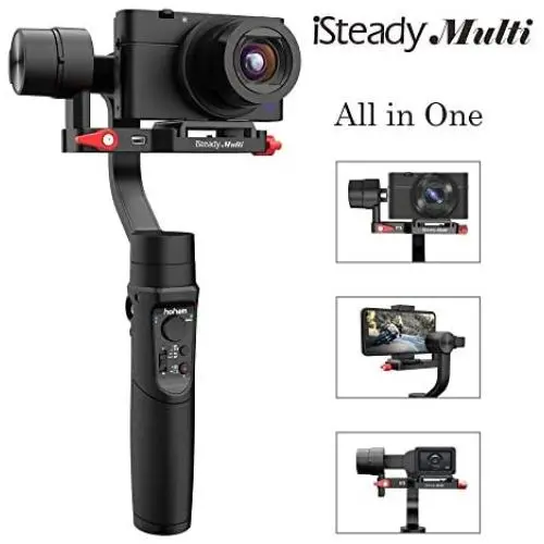Gimbal Stabilizer for Sony RX100 Series/RX0, 3-Axis Gimbal Stabilizer for Digital Camera/Action Camera/Smartphone, Vlog Record, Inception Sports Mode, Timelapse, Playload 400g, hohem iSteady Multi Gimbal Stabilizer for Sony RX100 Series/RX0, 3-Axis Gimbal Stabilizer for Digital Camera/Action Camera/Smartphone, Vlog Record, Inception Sports Mode, Timelapse, Playload 400g, hohem iSteady Multi