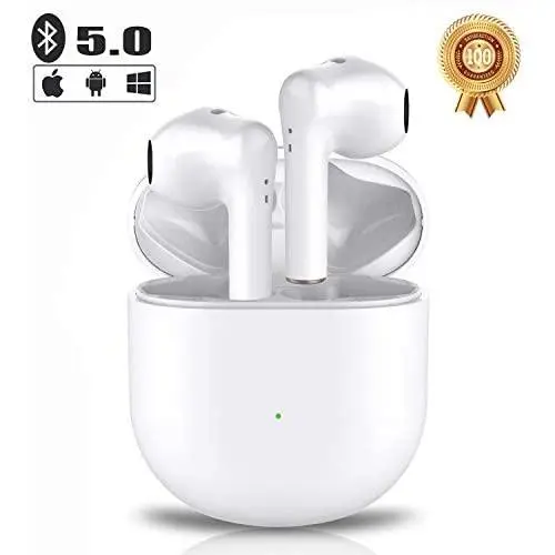 Wireless Earbuds Bluetooth 5.0 Headphones Built in Mic Noise Cancelling 3D Stereo Headsets in Ear Ear Buds IPX5 Waterproof Earbuds with Charging Case for Apple Airpods Earbuds/iPhone/Andriod Wireless Earbuds Bluetooth 5.0 Headphones Built in Mic Noise Cancelling 3D Stereo Headsets in Ear Ear Buds IPX5 Waterproof Earbuds with Charging Case for Apple Airpods Earbuds/iPhone/Andriod