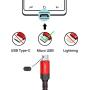 Micro USB Cable Android, JSAUX(2-Pack 6.6FT) Micro USB to USB A High Speed Charger Nylon Braided Cord Compatible with Samsung Galaxy S6 S7 J7 Edge Note 5,LG,Kindle,Xbox,PS4,Camera and More(Red)