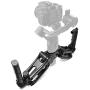 Vbestlife Camera Dual Handle Grip, 4 Axis Anti-Shake Adjustable Gimbal Stabilizer Extension Bracket for DJI Ronin S