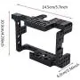 Acouto Camera Cage, Camera Cage Kit Aluminum Alloy Corrosion Resistant Camera Cage Stabilizer with Top Handle Follow Focus Rods for Sony A7II A7RII A7SII