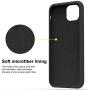 KUMEEK for iPhone 11 Case Fingerprint | Kickstand | Anti-Scratch | Microfiber Liner Shock Absorption Gel Rubber Full Body Protection Liquid Silicone Case for iPhone 11-Black