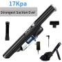 Handheld Vacuum Cleaner, 17kPa Strongest Suction, Car HandHeld Vacuum, Cordless Hand Vacuum, Fast Charging, Lightweight, One-Release Dust Cup, Rechargeable Vacuum Cleaner for Home &Car Cleaning, Black