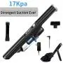 Handheld Vacuum Cleaner, 17kPa Strongest Suction, Car HandHeld Vacuum, Cordless Hand Vacuum, Fast Charging, Lightweight, One-Release Dust Cup, Rechargeable Vacuum Cleaner for Home &Car Cleaning, Black