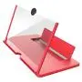 12" Screen Magnifier for Cell Phone, HD Mobile Phone Magnifier 3D Projector Screen for Movie Video Gaming, Foldable Phone Stand Accessories with Screen Amplifier, Fits All Smartphones (Red)