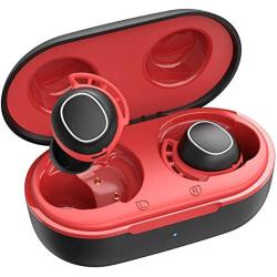 Wireless Earbuds, Mpow M30 in-Ear Bluetooth Headphones, Immersive Sound w/Bass, IPX8 Waterproof Sport Earbuds, Touch Control, 25 Hrs w/Type-C Charging Case/Mics, Red