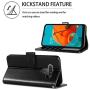 Axiay LG K51 Case LG Reflect Phone Wallet Case and 2 Protector Screen Leather Flip Protective Cover Cap Case with Wrist Strap Card Slots,Dual Layers Protective Phone Cover,Black