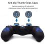 PS4 Controller Skin, BRHE Anti-Slip Grip Silicone Cover Protector Case Compatible with PS4 Slim/PS4 Pro Wireless/Wired Gamepad Controller with 2 Cat Paw Thumb Grip Caps (Blue)