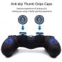 PS4 Controller Skin, BRHE Anti-Slip Grip Silicone Cover Protector Case Compatible with PS4 Slim/PS4 Pro Wireless/Wired Gamepad Controller with 2 Cat Paw Thumb Grip Caps (Blue)