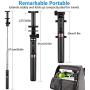 Selfie Stick Bluetooth, 4-in-1 Extendable Selfie Stick Tripod with Wireless Remote Shutter for iPhone 11/Pro Max/XS/Max/XR/X/8/8P/7/7P/6S, Galaxy S10/S9/S9 Plus/S8/S7/ S6/S5/Note 8, Huawei and More