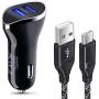 USB Car Charger Plug, USB C Cable Kit Compatible for Google Pixel 4XL 4 3a 2,Moto G8 G7 Z4 Z3 Z2,LG V60 V50 V40 V35 G8 G7 ThinQ,V30 V20 G5 G6,Stylo 4 5 6,Samsung S20 Ultral S20+ S20 S10 S9 A30 A80