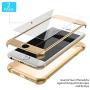 ORETECH iPhone 6S Plus Case, iPhone 6 Plus/6S Plus Case with [2 x Tempered Glass Screen Protector] 360° Shockproof Protective Hard PC+Soft TPU Silicone Cover for iPhone 6 Plus/6s Plus - 5.5 Gold