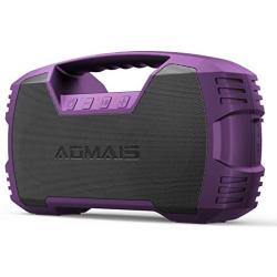 AOMAIS GO Bluetooth Speakers, 40H Playtime Outdoor Portable Speaker, 40W Stereo Sound Rich Bass, IPX7 Waterproof Bluetooth 5.0 Wireless Pairing,10000mAh Power Bank, for Party, Travel-Purple[2020 New]