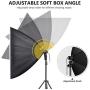 Neewer 700W Professional Photography 24x24 inches/60x60 Centimeters Softbox with E27 Socket Light Lighting Kit