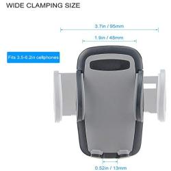 Dual Phone Holder for Car, Windshield Dashboard Phone Mount for Taxi Drivers Design Use for iPhone 11/Xs/Xr/X/8 Plus/8/7/6, Samsung Note 10+/10/9/8/7, HTC, LG and More 3.5-6.5 inch Cell Phone