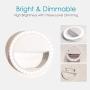 QIAYA Selfie Ring Light for Phone Camera Photography Video, BatteryPowered Clip White