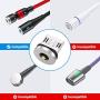 Melonboy Micro USB Magnetic Phone Cable Adapter [4-Pack], Magnetic Connector Tip Heads 360° Rotating Magnetic Plug for Micro USB Device