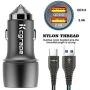 Car Charger for Samsung Galaxy A11 A01 A21 A71 5G,Note 20 Ultra,LG Velvet V60 G8 G8X G7 Thinq,K51 Q70,Stylo 6 5,Quick Charge 3.0/5.4A,Fast Charging Adapter+6FT USB C Cord