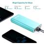 Portable Charger, BONAI 20000mah 4.0A Max Input 4 USB Output Power Bank, Aluminum Polymer External Battery Pack Travel Compatible with iPhone Charger iPod iPad Samsung Smartphone Tablet - Mint