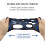 PS4 Controller Skin, BRHE Anti-Slip Grip Silicone Cover Protector Case Compatible with PS4 Slim/PS4 Pro Wireless/Wired Gamepad Controller with 2 Cat Paw Thumb Grip Caps (Blue)