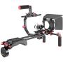 Neewer Film Movie Video Making System Kit for Canon Nikon Sony and Other DSLR Cameras Video Camcorders, Includes: C-Shaped Bracket,Handle Grip,15mm Rod,Matte Box,Follow Focus,Shoulder Rig (Red+Black)