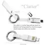 Keychain Charger Magnetic Portable Charging Cable 3 in 1 Multi Short Small Fast Charging Cord Compatible All Smartphones Smart Device (White) Keychain Charger Magnetic Portable Charging Cable 3 in 1 Multi Short Small Fast Charging Cord Compatible All Smartphones Smart Device (White)
