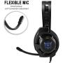 LED Light Over-Ear, 7.1 Surround Sound Noise Cancelling Gaming Headset Microphone Bundle with Headphone Compatible with PS4 Laptop PC Mac Computer Smartphones