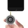Mini Portable Speaker, 3W Mobile Phone Speaker with 250mAh Lithium Battery Line-in Speaker with Clear Bass 3.5mm AUX Audio Interface, Plug and Play for iPhone, iPad, iPod, Tablet, Computer (White)