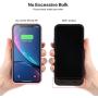 Trswyop Battery Case for iPhone XR, 6800mAh Portable Charging Case for iPhone XR Rechargeable Backup External Battery Pack Extended Battery Protective Charger Case(6.1inch)-Rose Gold