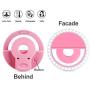 Cell Phone Selfie Ring Light for iPhone,Led Circle Selfie Light Ring Rechargeable Portable for Phone Camera IPad Laptop Live Stream/Makeup/Video Photography(Pink)