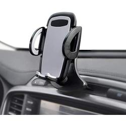 Crazefoto Car Phone Mount,CD Slot Car Phone Holder Universal Car Cradle Mount with Three-Side Grips and One-Touch Compatible with iPhone11/11Pro/X/8/8Plus/7/7Plus/6s/6P,Galaxy S5/S6/S7/S8, Google etc