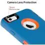 iPhone 6/6S Case Shockproof High Impact Tough Rubber Rugged Hybrid Case Silicone Triple Protective Anti-Shock Shatter-Resistant Mobile Phone Case for iPhone 6/6S 4.7"(Blue-Orange) iPhone 6/6S Case Shockproof High Impact Tough Rubber Rugged Hybrid Case Silicone Triple Protective Anti-Shock Shatter-Resistant Mobile Phone Case for iPhone 6/6S 4.7"(Blue-Orange)