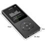 Mp3 Player with FM Radio and Voice Recorder, Ultra Slim Music Player with Video Play Text Reading and Build-in Speaker Support up to 128GB, Music Earphone Included (Black)