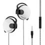 Festnight 3.5mm Wired Gaming Headset On-Ear Sports Headphones Ear-Hook Music Earphones w/Microphone in-line Control for Smartphones Tablet Laptop Desktop PC