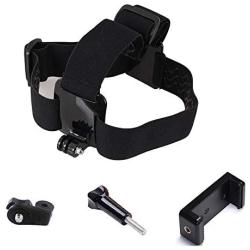 Yoogeer Multi-Function Adjustable Belt Cellphone Selfie Head Mount Strap for Sony Action Cam/Gopro Hero/Cell Phone/iPhone XR XS Max X 8 7 6 Plus