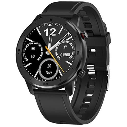 Smart Watch, Popglory Smartwatch HR, Touchscreen 1.3" Fitness Watch with Blood Pressure Monitor, IP68 Waterproof Fitness Watch, 15 Days Battery Life Compatible with Android Phones and iPhone