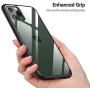 TORRAS Diamonds Clear iPhone 11 Pro Max Case, [Anti-Yellowing][Fully Protective] Slim Fit Shockproof Hard Plastic Back & Soft Silicone Bumper Phone Case Designed for iPhone 11 Pro Max, Matte Black