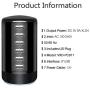 6 Ports Desktop Charging Station,USB Hub Fsat Wall Charger,Compatible with Cell Phones, Smart Phones, Tablets, and Other Electronics (All Black)