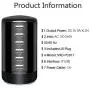 6 Ports Desktop Charging Station,USB Hub Fsat Wall Charger,Compatible with Cell Phones, Smart Phones, Tablets, and Other Electronics (All Black)