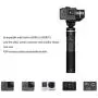 Feiyu G6 Kit 3-Axis Action Camera Gimbal Stabilizer for GoPro Hero 8 Hero 7, Splash Proof Selfie Stick Gimbal for Go pro Hero 6 5 Yi cam 4K, with MiniTripod Phone Clip Hero 8 Adapter Kit