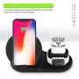 3 in 1 Charging Station for Apple,Wireless Charger, Wireless Charging Stand Apple Watch Charger for Apple Watch and iPhone Airpod Compatible for iPhone X/XS/XR/Xs Max/8 Plus iWatch Airpods-Black.